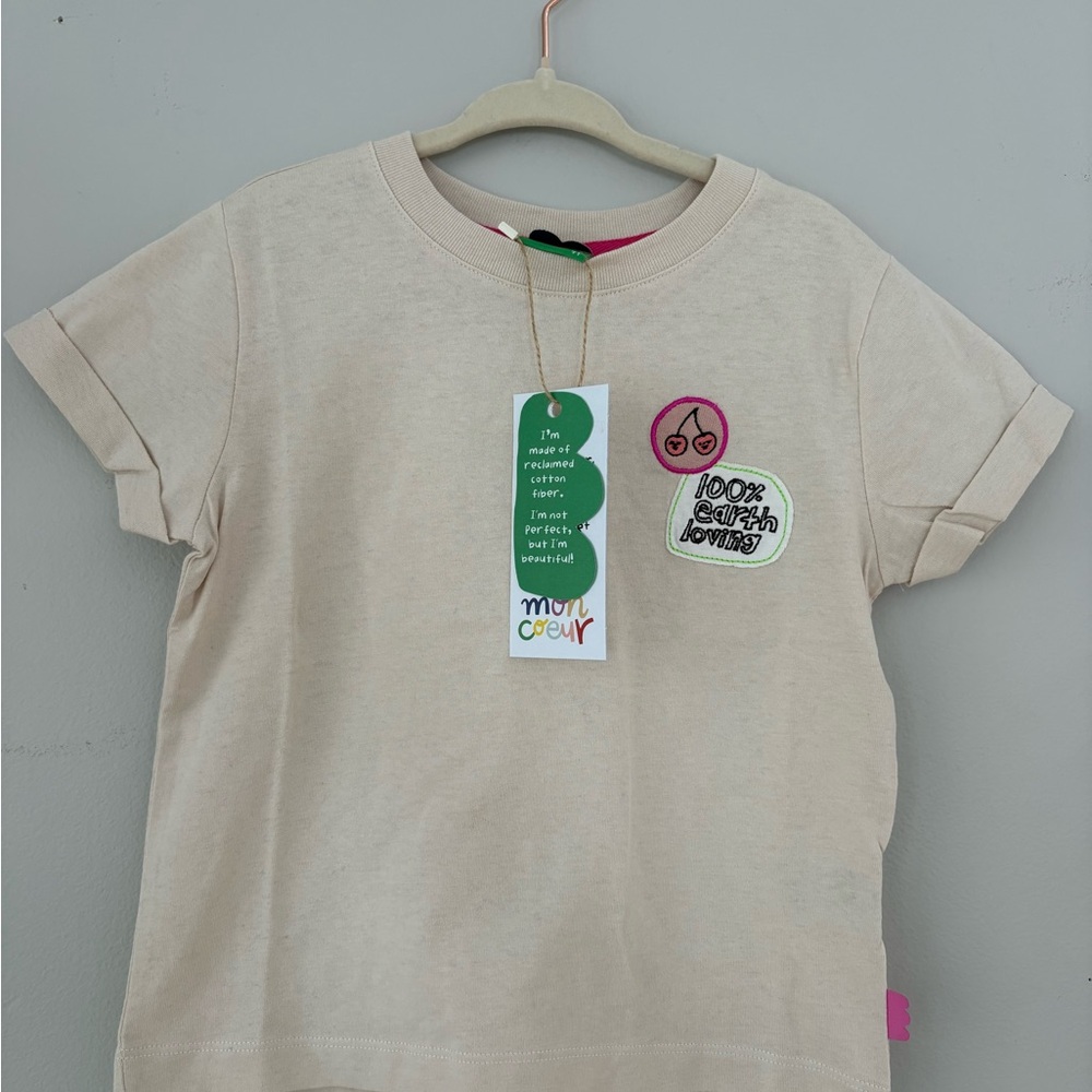 NWT Mon Coeur 100% Earth Loving Patches Tshirt